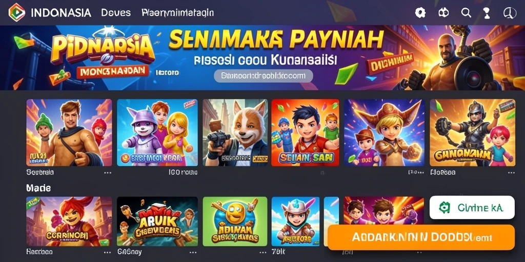 Tampilan awal permainan yang menarik dan interaktif.