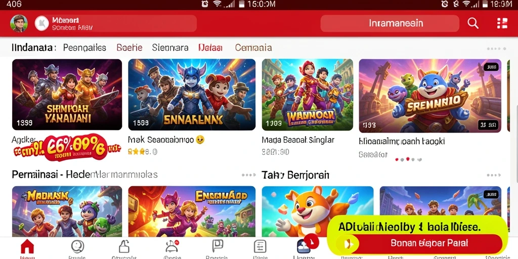 Menampilkan antarmuka beranda yang menarik dan mudah dinavigasi.